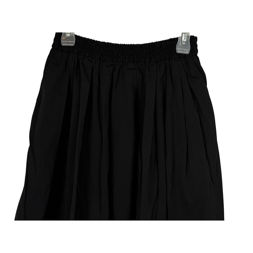 Zara Voluminous Midi Skirt Pleated Black Size M/L - Picture 5 of 11